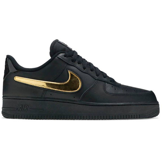 Air Force 1 Low 07 LV 8 Removable Swoosh Black Gold (2019)
