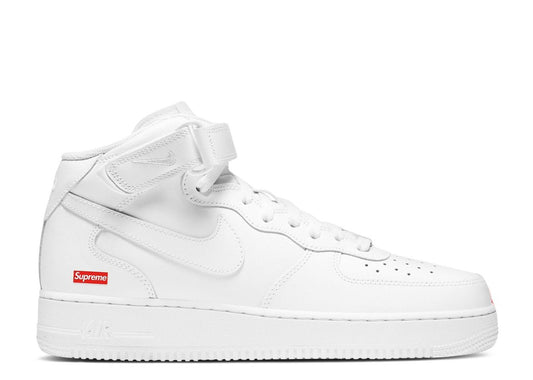 Supreme x Air Force 1 Mid "Box Logo - Triple White"
