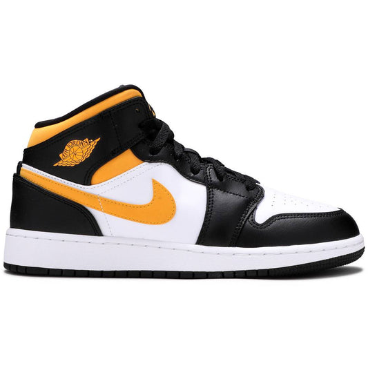 Air Jordan 1 Mid  "Black University Gold" (GS/Juniors) (2021)