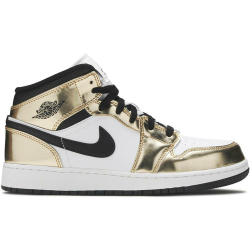 Air Jordan 1 Mid "Metallic Gold Black White" (GS/Juniors) (2020)