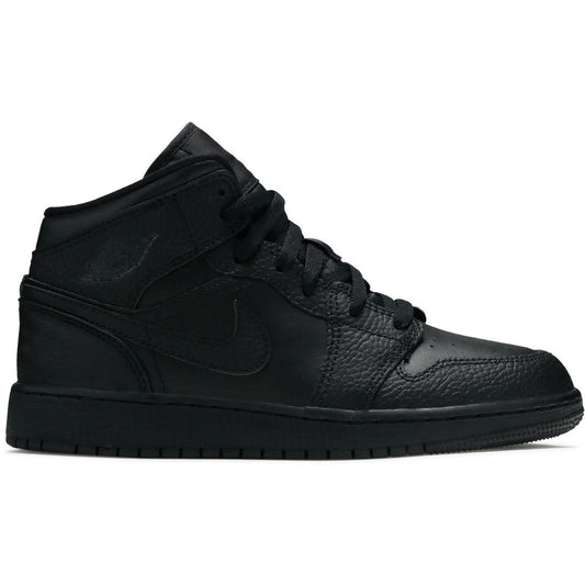Air Jordan 1 Mid 'Triple Black' (2019) (GS/Juniors)