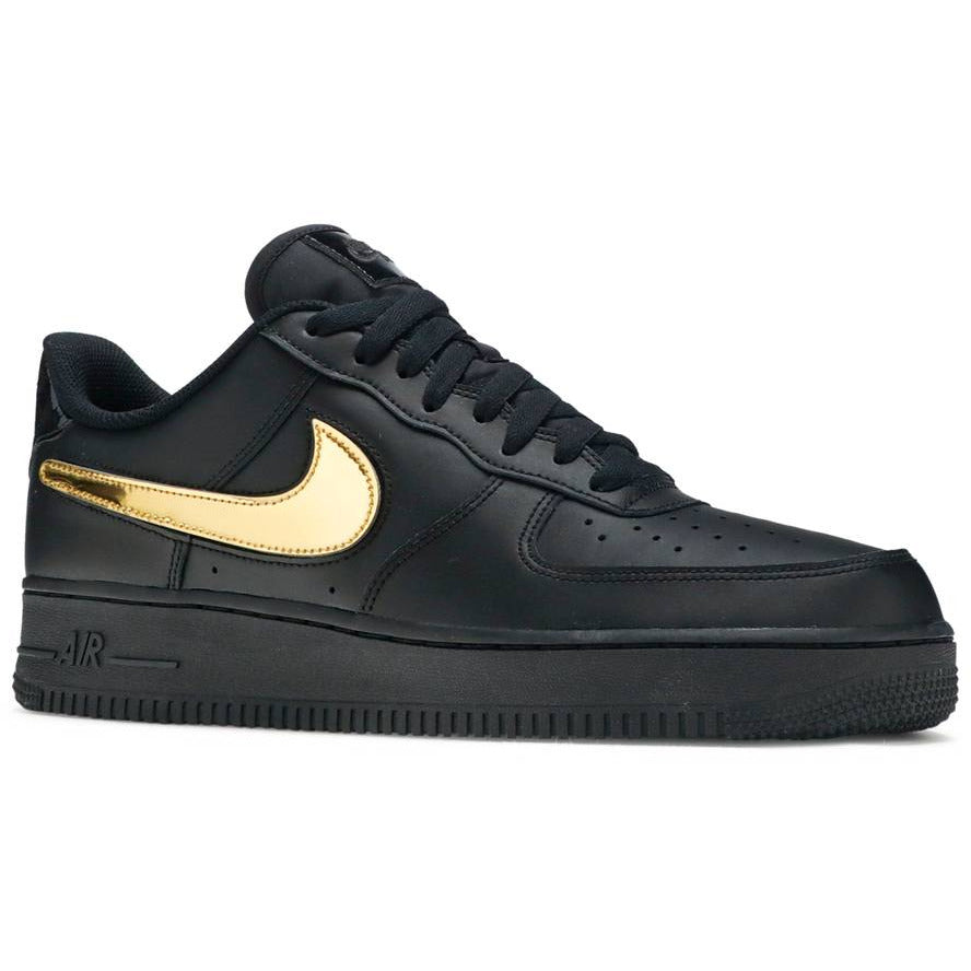 Air Force 1 Low 07 LV 8 Removable Swoosh Black Gold (2019)