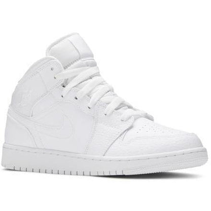 Air Jordan 1 Mid 'Triple White' (2020) (GS/Juniors)
