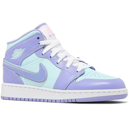 Air Jordan 1 Mid "Purple Aqua" (GS/Juniors) (2021)