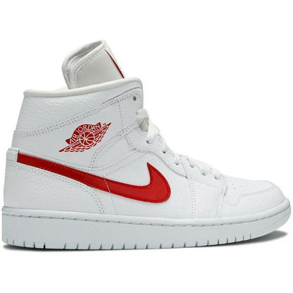 Wmns Air Jordan 1 Mid "White University Red" (2020)