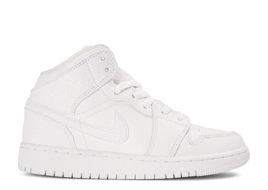 Air Jordan 1 Mid 'Triple White' (2020) (GS/Juniors)