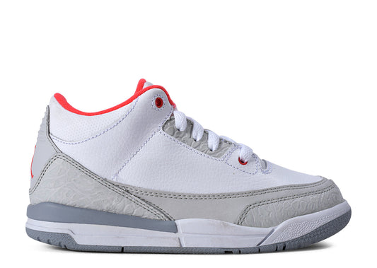 Air Jordan 3 Retro "White Crimson" (PS/Kids) (2010)
